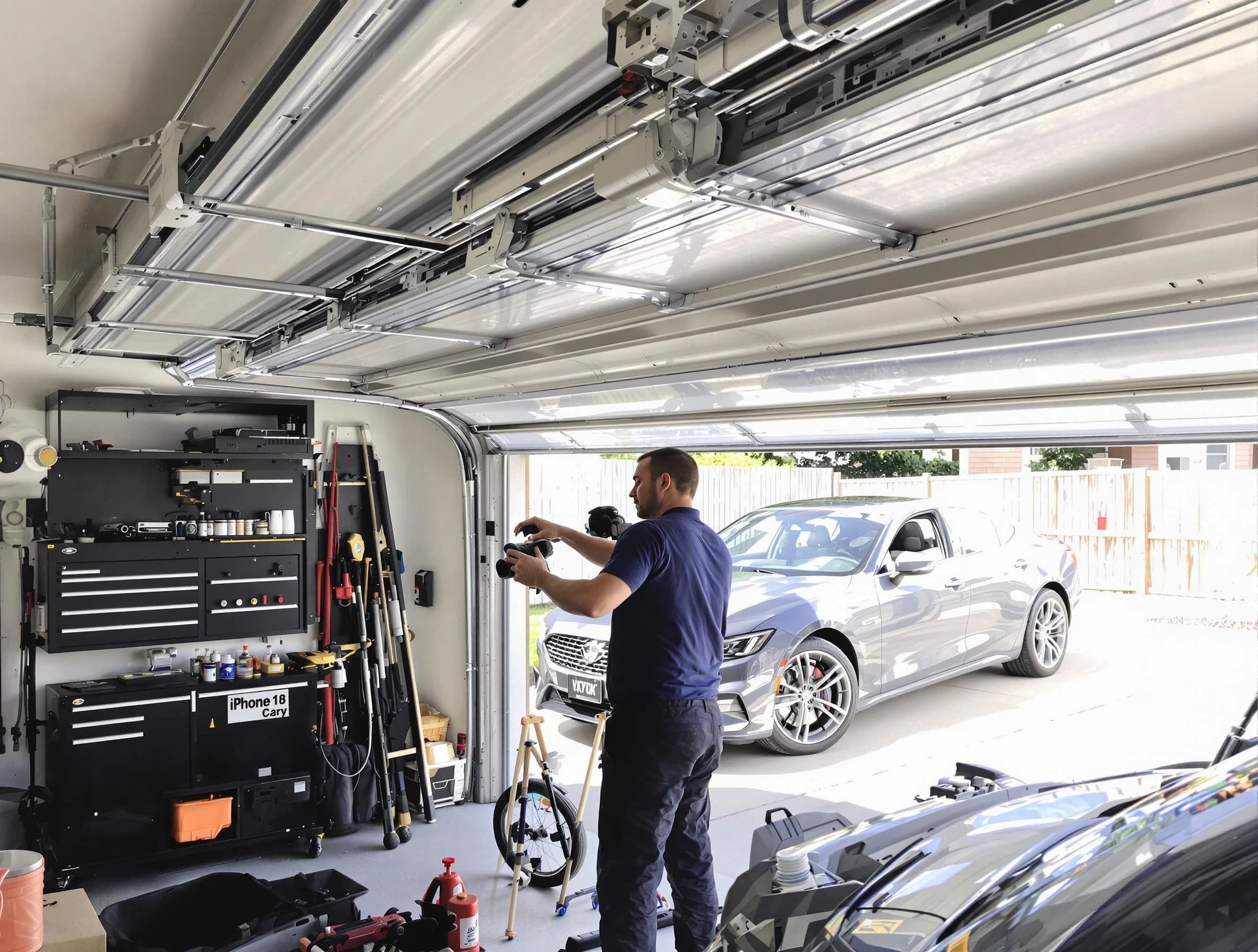 Holt Garage Door Repair technician fixing noisy garage door in Holt