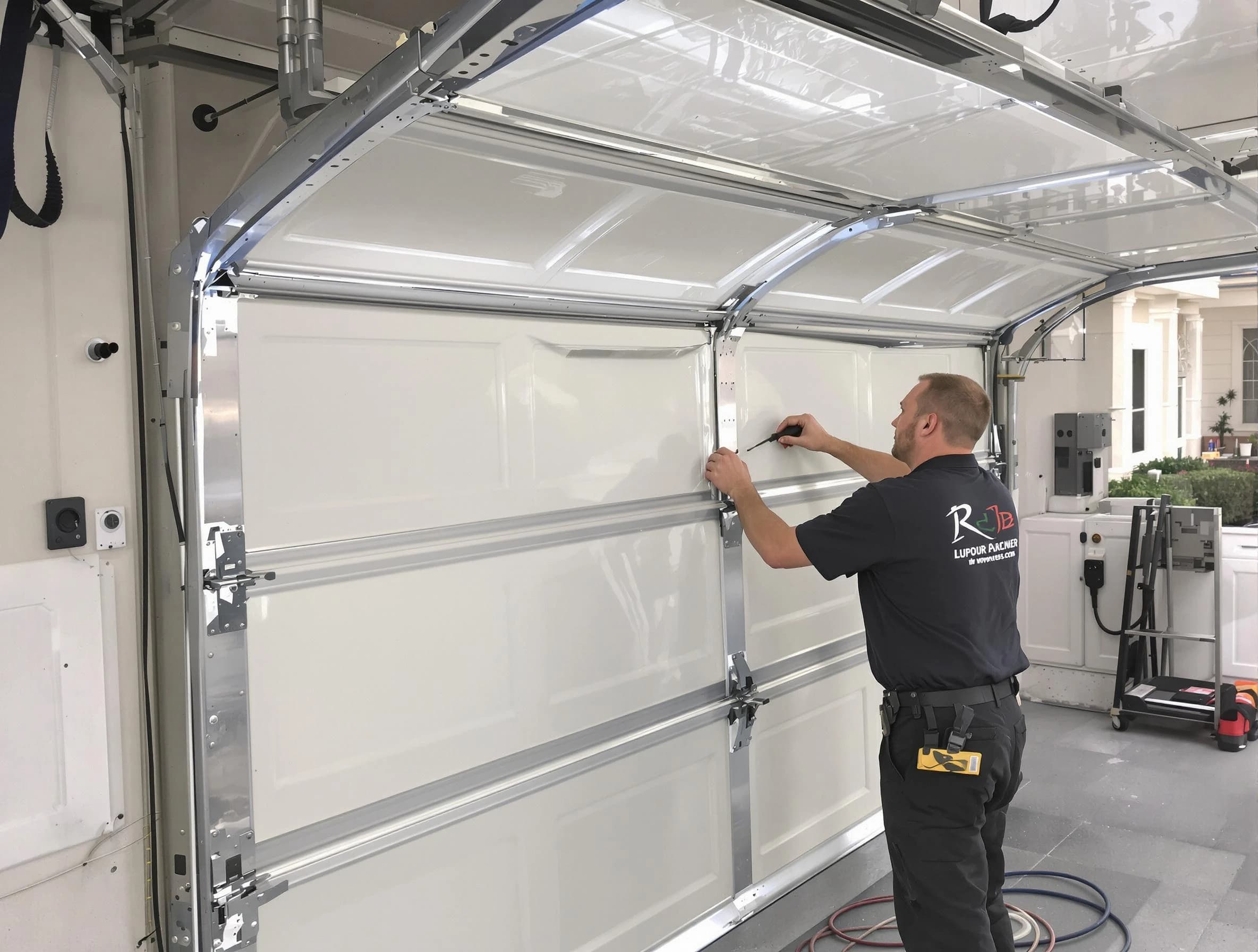 Holt Garage Door Repair professional performing panel repair in Holt