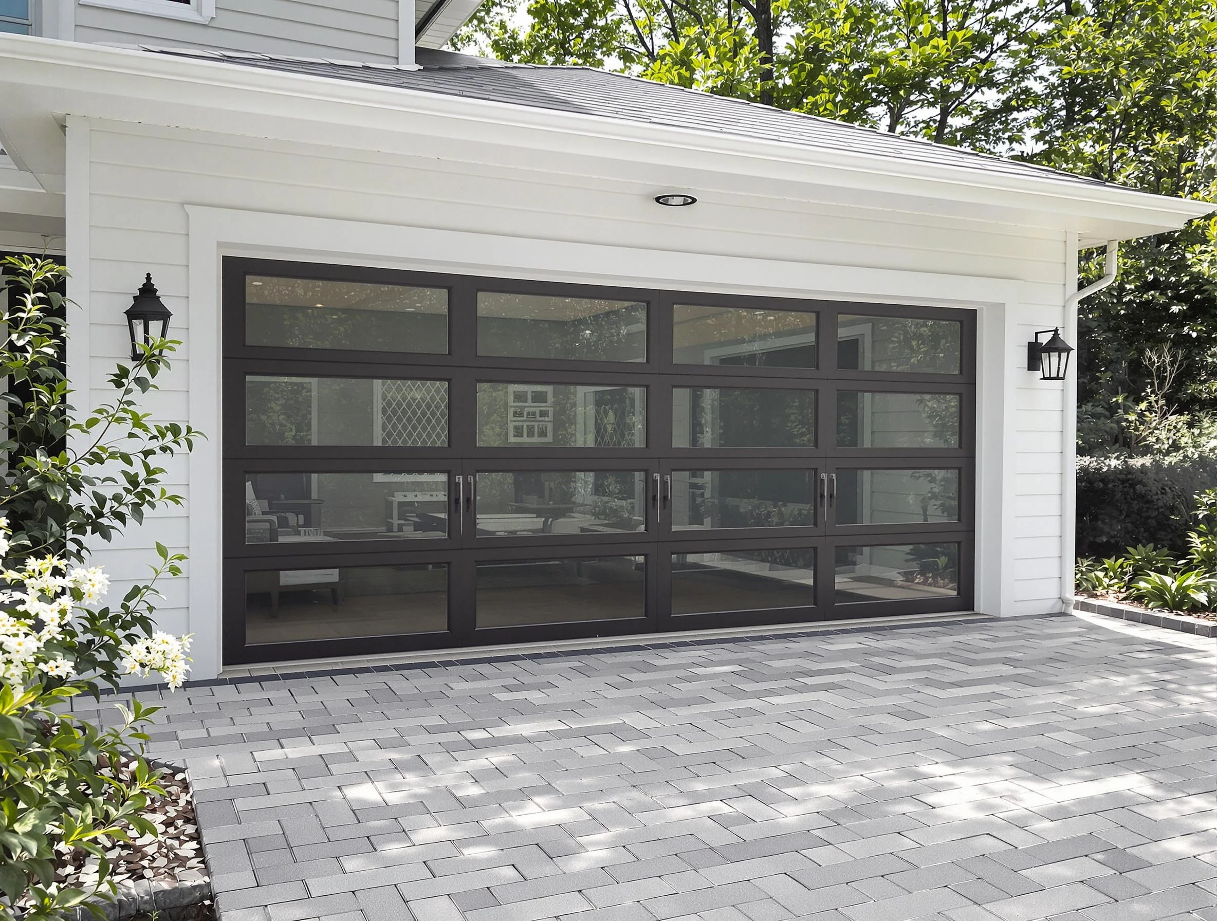 Holt Garage Door Repair design specialist presenting custom garage door options to Holt homeowner